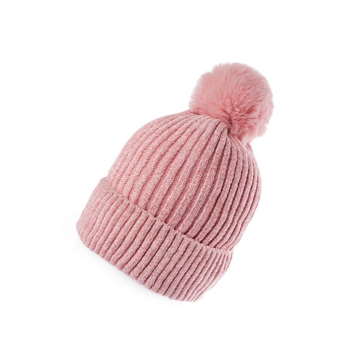 Bonnet bébé fille à pompons
