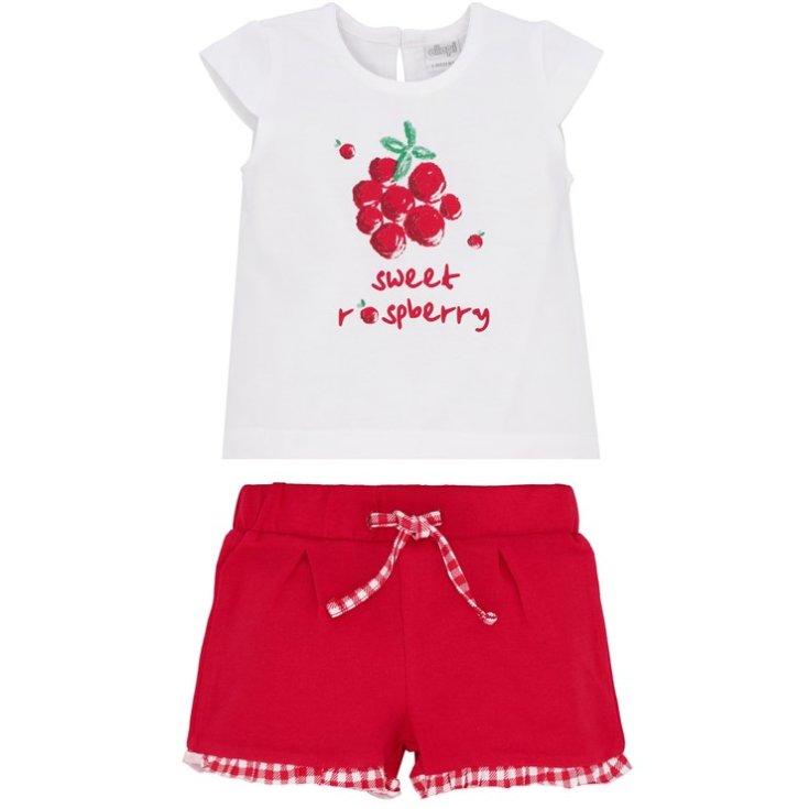 Complet 2pcs ellepi blanc rouge 9 m
