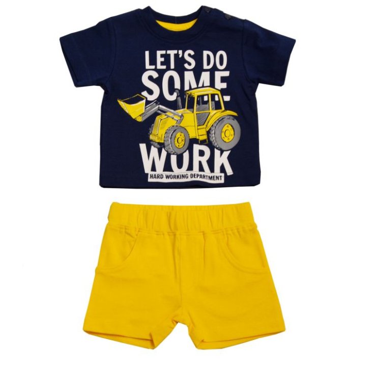 Complet 2pcs ellepi jaune bleu 6 m