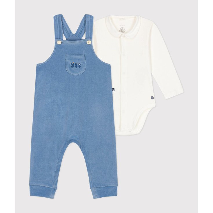 Complet 2pcs ellepi blanc bleu 6 m