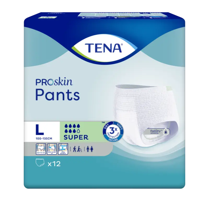 TENA PANTALON SUPER L 12PZ