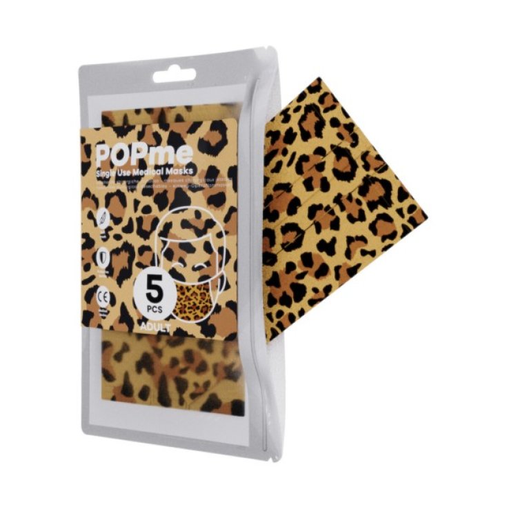 POPME MASQUE CHIR LEOPARD 5PCS