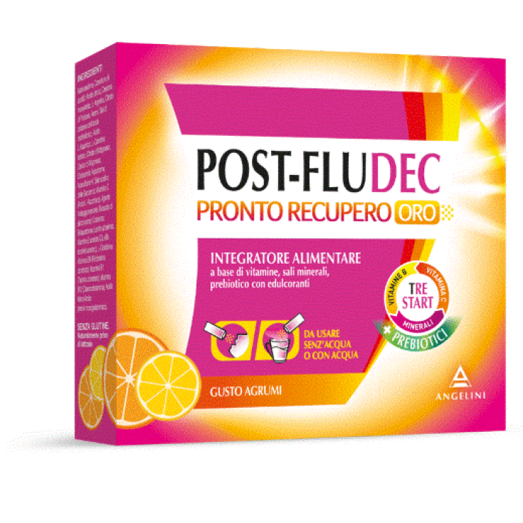 Post-Fludec Ready Recovery Gold Agrumes Angelini 12 Sachets