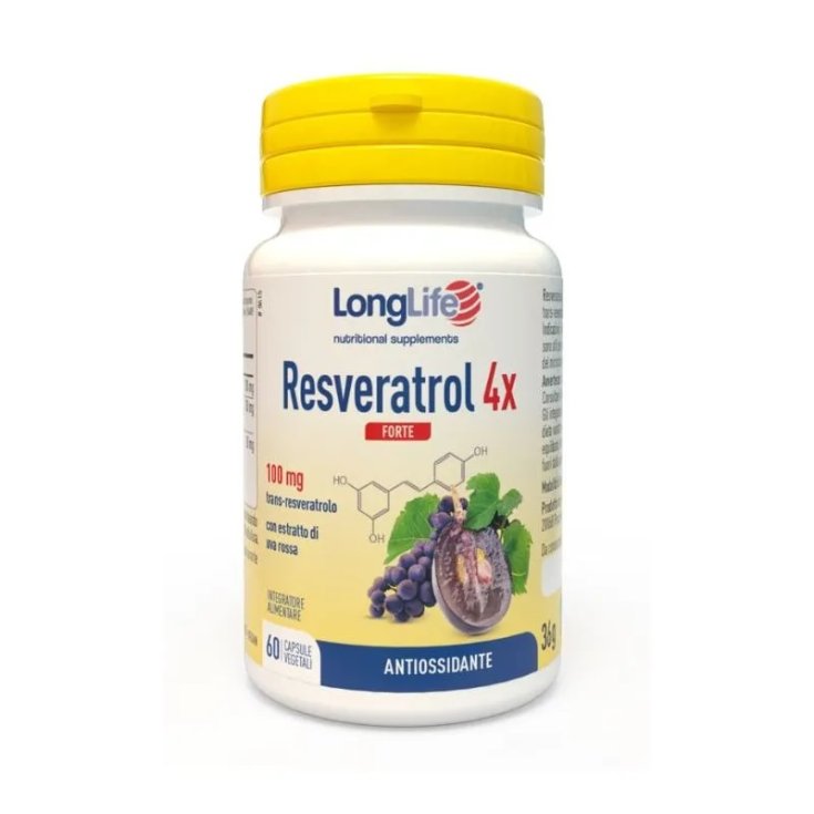 Resvératrol 4x Forte Longlife 60 Capsules Végétariennes