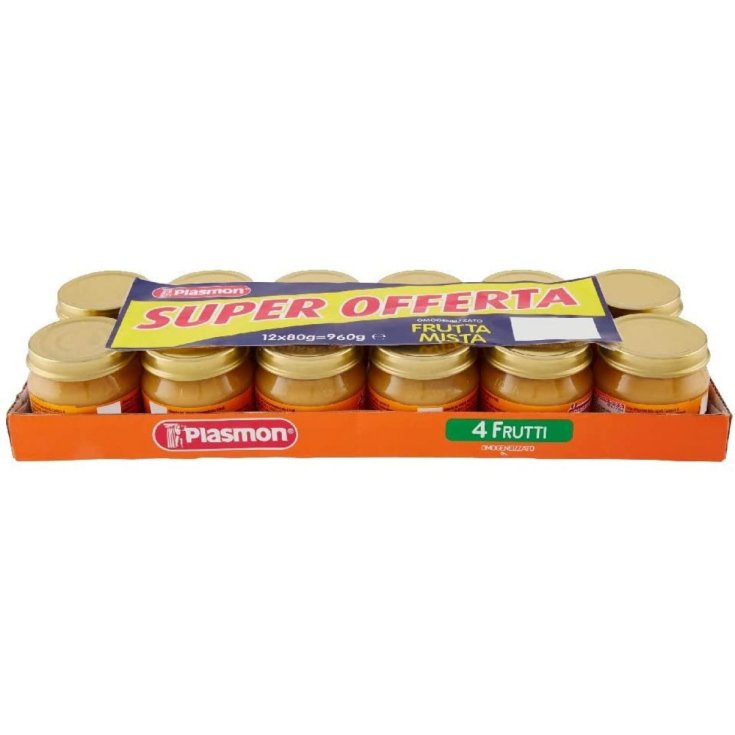 PLASMON OMOG 4 FRUITS 12X80G