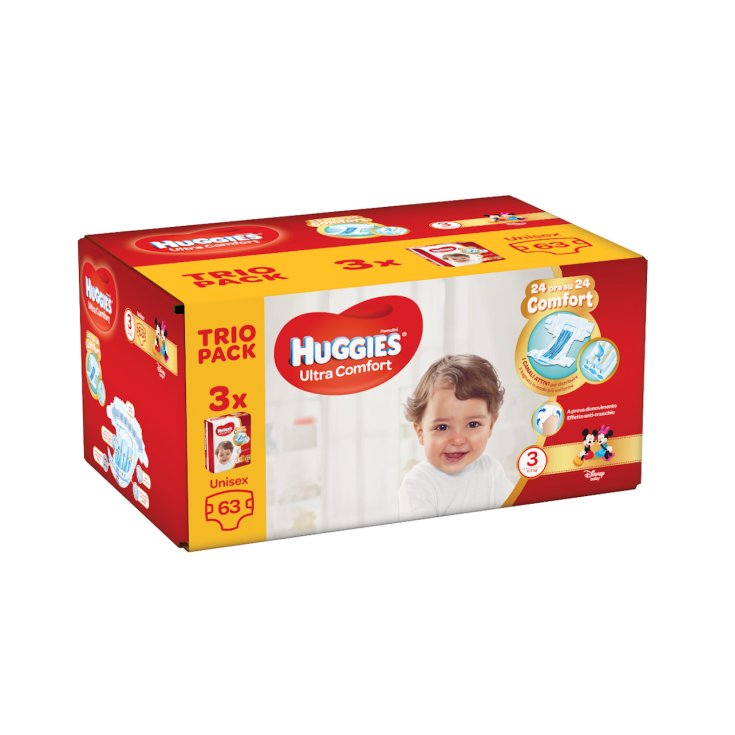 HUGGIES ULTRA CONFORT TRI3 63P