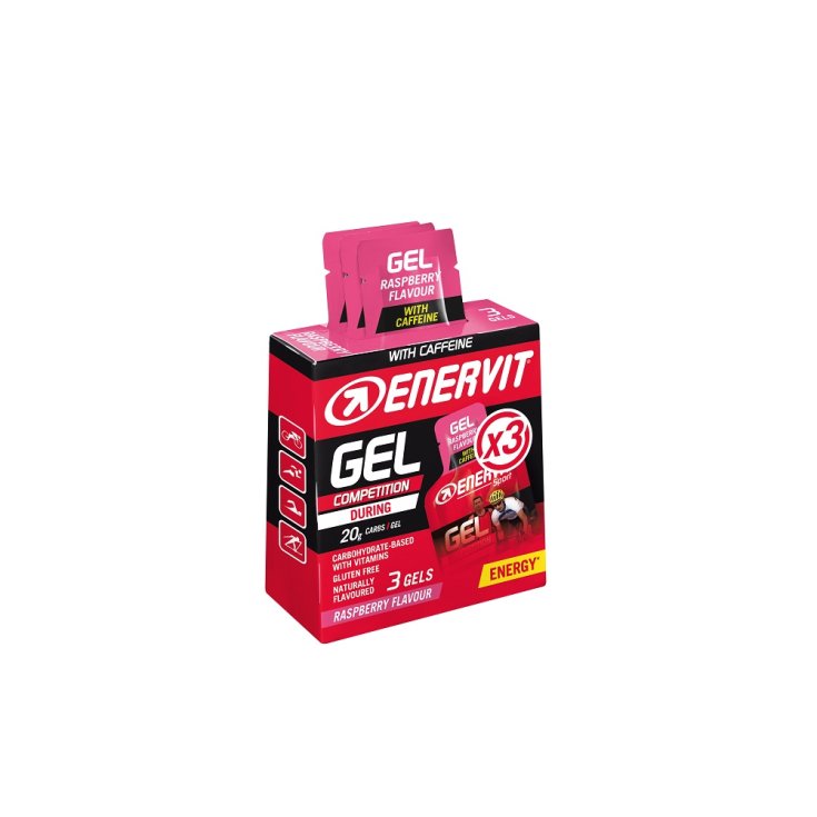 Enervit Sport Competition Gel à la Framboise Caféine 3x25ml