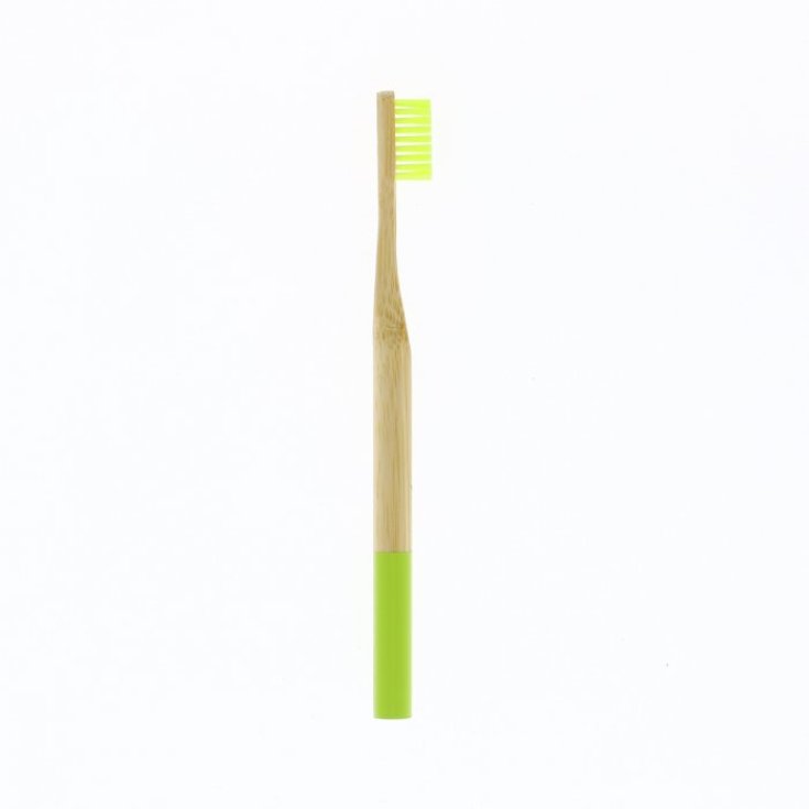 BROSSE À DENTS EN BAMBOU MOYENNE À LA CITRON VERT