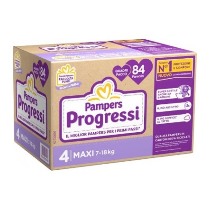 PAMPERS QU PROG MX 84PCS