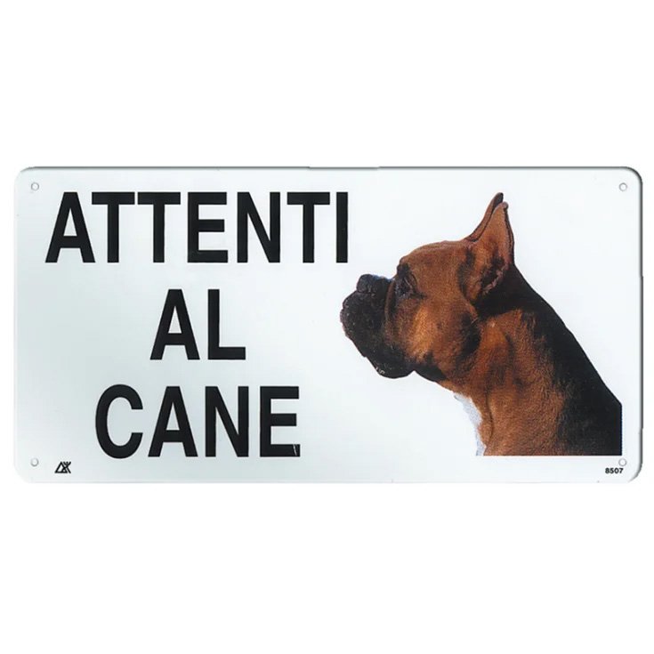 PLAQUE D'ENREGISTREMENT ATTENTION AU CHIEN BOXER DES MÉDIAS PLAQUE D'ENREGISTREMENT ATTENTION AU CHIEN BOXER DES MÉDIAS