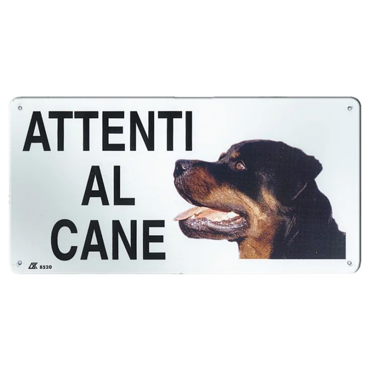 PLAQUE D'ENREGISTREMENT ATTENTION AU CHIEN MEDIA ROTTW