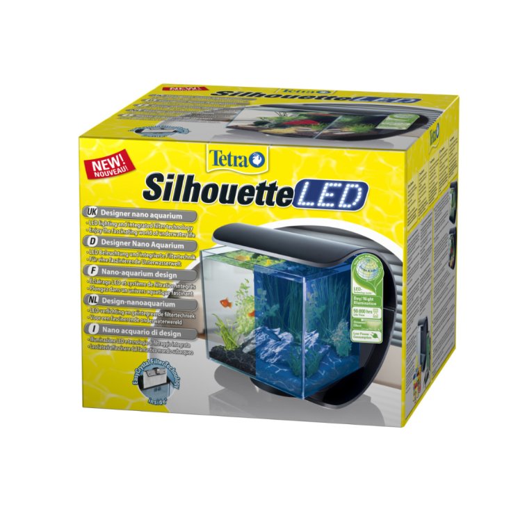 TETRA SILHOUETTE AQUARIUM LED NOIR 12L TETRA SILHOUETTE AQUARIUM LED NOIR 12L