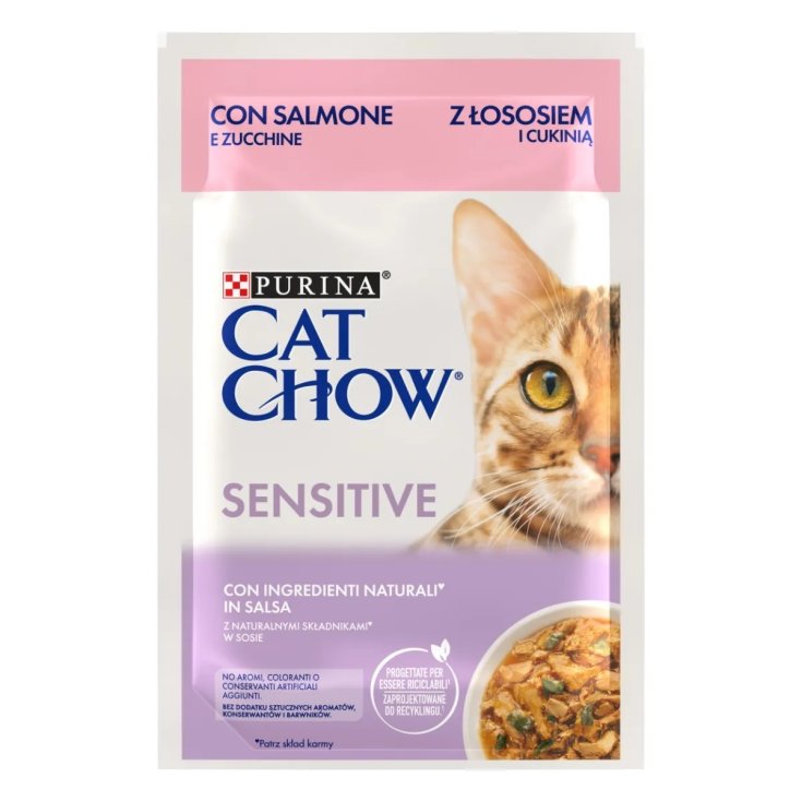 CHOW POUR CHAT AU SAUME ET SUCRE 4X85GR