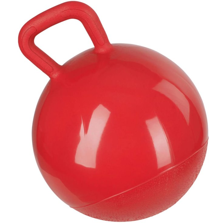 BALLE JOUET ROUGE POUR CHEVAUX