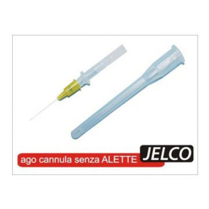 AIGUILLE CANULE JELCO 24G JAUNE SANS AILES 1PZ