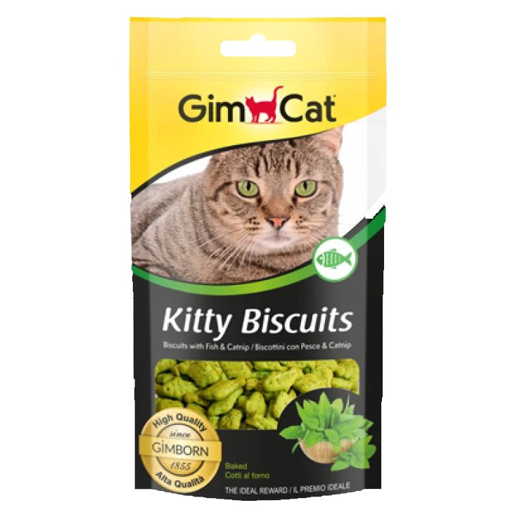 GIMCAT BISCUIT POISSON herbe à chat 40GR