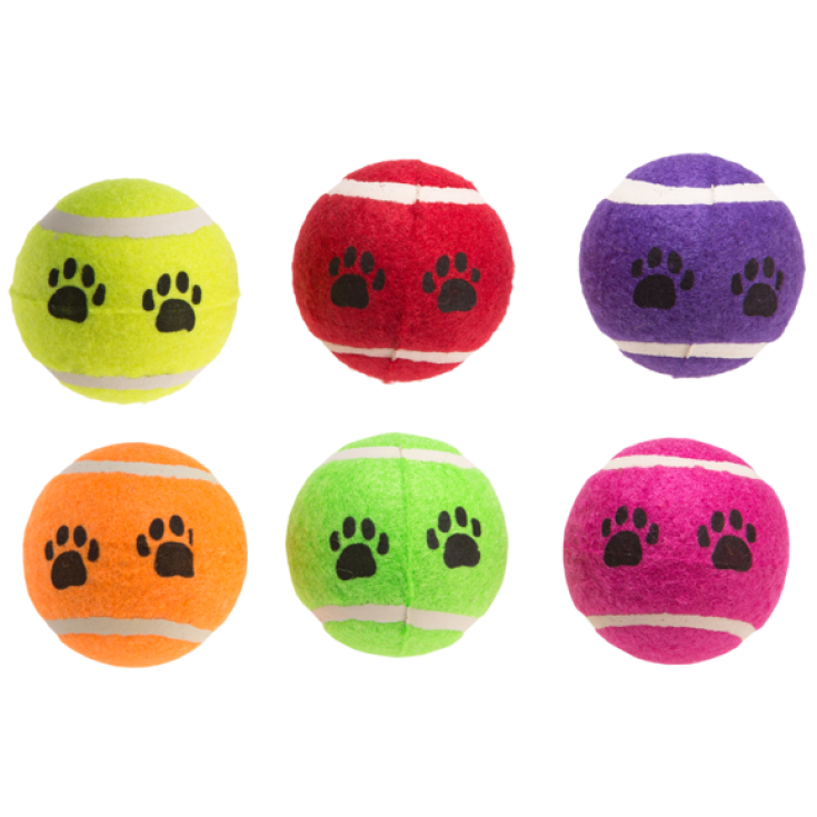 "ENSEMBLE DE BALLES DE TENNIS GIMDOG 6PCS 2.5"""