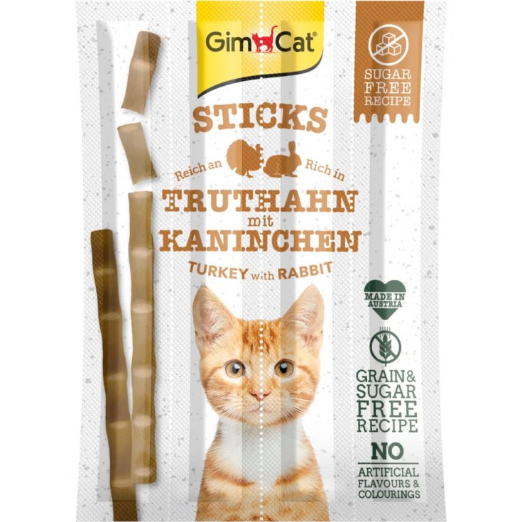 GIMCAT STICK DINDE ET LAPIN 4+1X5 G