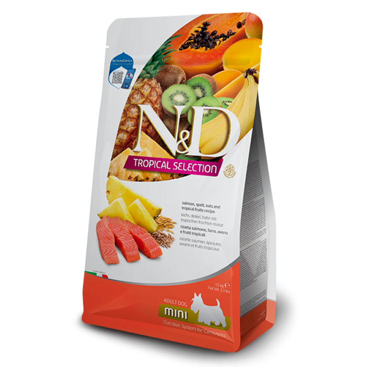 Annonce de saumon tropical N&D DOG. MINI 1,5 KG