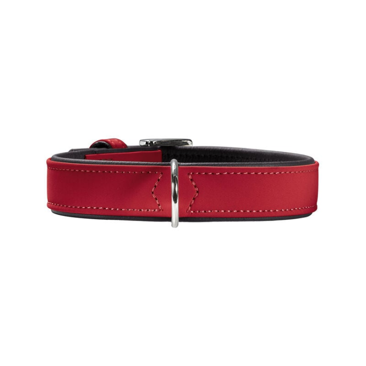 COLLIER SOUPLE NOIR/ROUGE 35X700MM