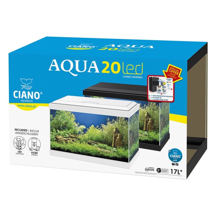 AQUARIUM 20 LUMIÈRE LED NOIR CF40