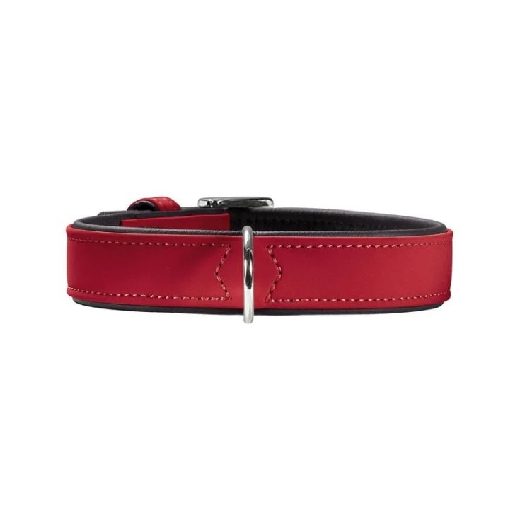 COLLIER SOUPLE NOIR/ROUGE 25X550MM