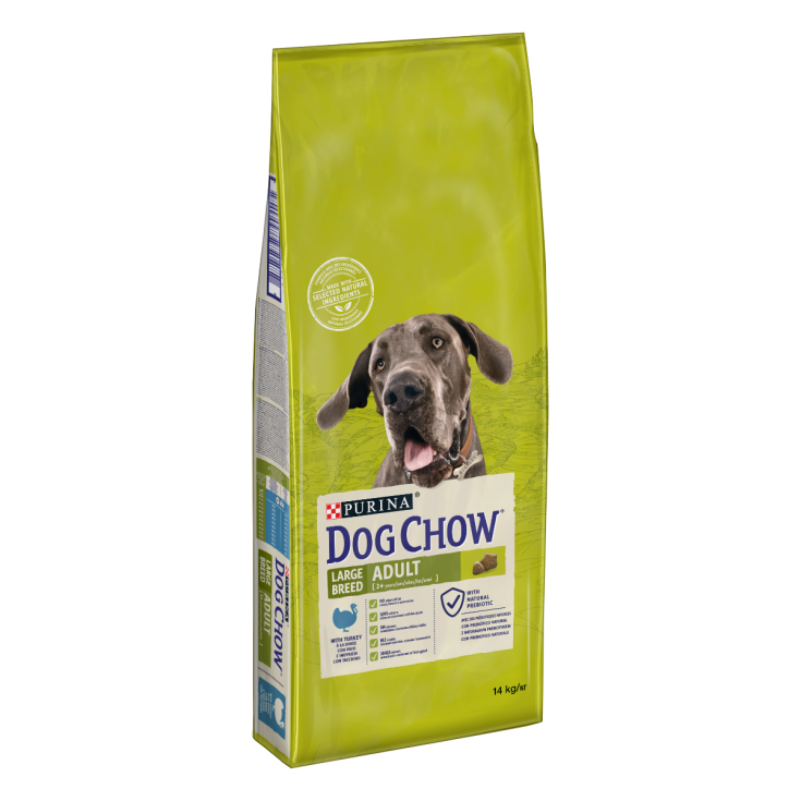 DOG CHOW CHIEN ADULTE GRANDE DINDE 14 KG