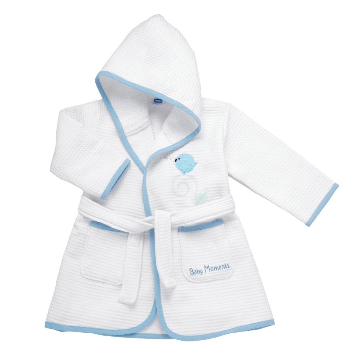 CH PEIGNOIR PIQUET BLEU 12M+