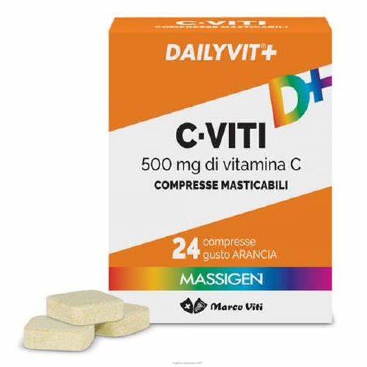 Dailyvit+ C•Viti 500 mg Massigen 24 Comprimés à Croquer