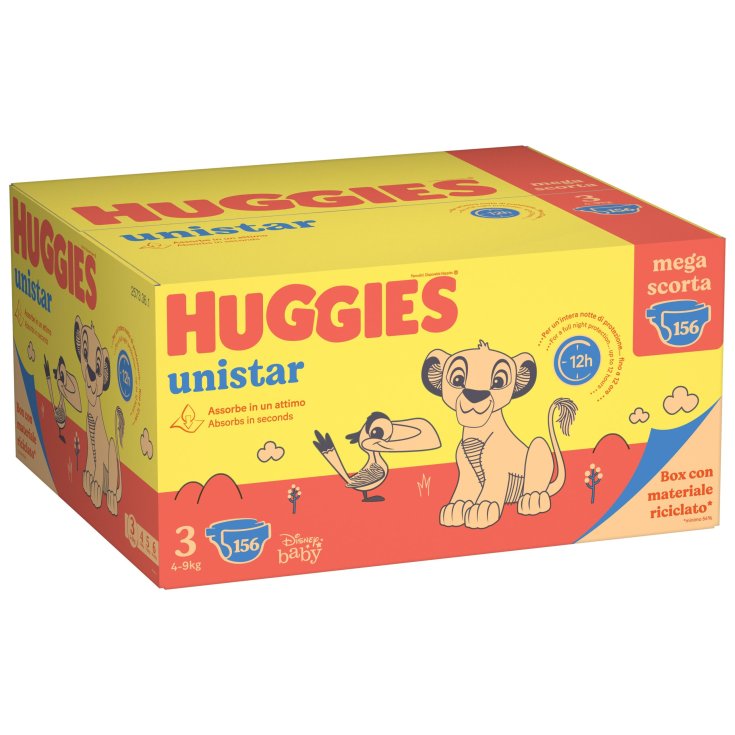 HUGGIES UNISTAR MÉGA 3 156 PIÈCES