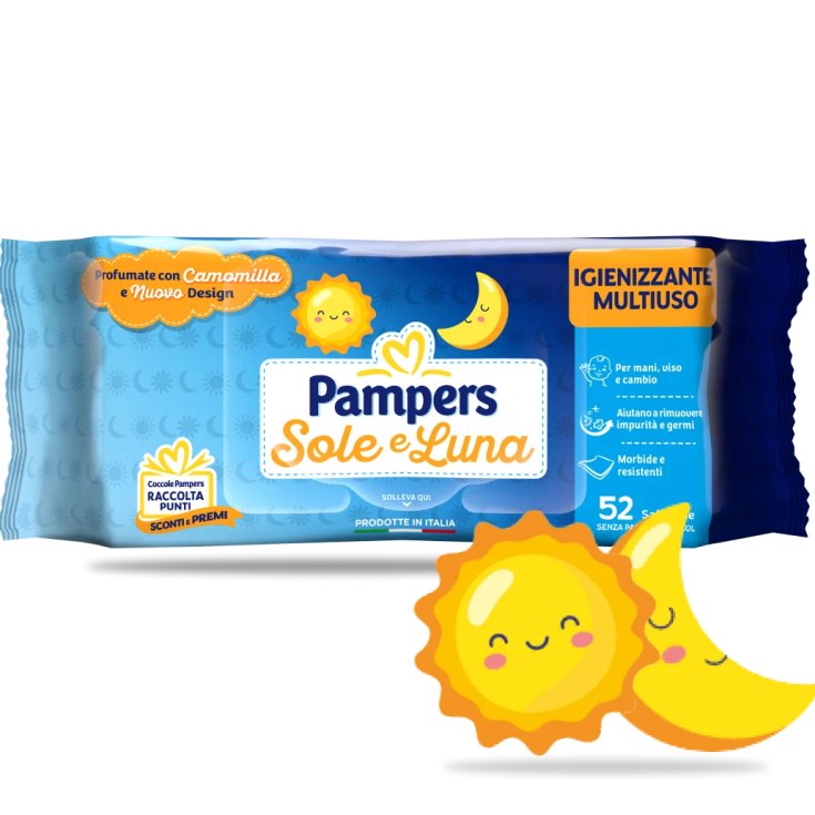 LINGETTES PAMPERS SOLEIL&MOON 52PCS