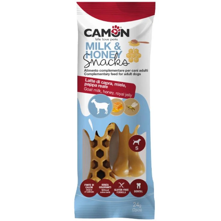 Snack pour chien au lait et os au miel - Petit 24G