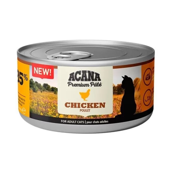 PÂTÉ DE POULET HUMIDE POUR CHAT ACANA'85G