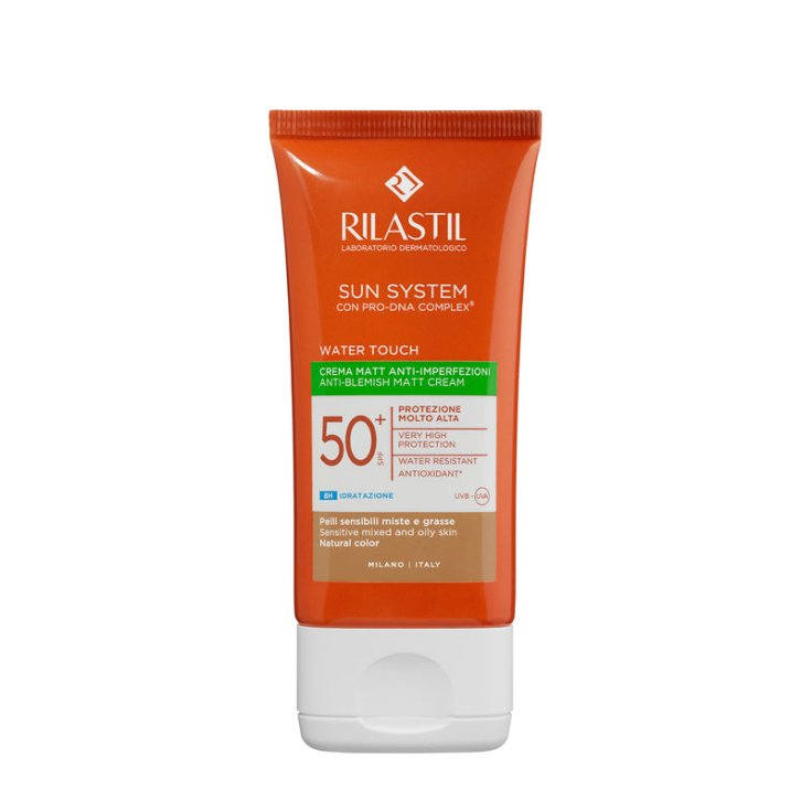 Fluido Idratante SPF50+ Colorato Water Touch Sun System Rilastil 50ml