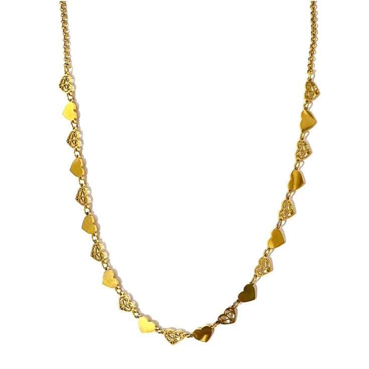 COLLANA CUORI ORO