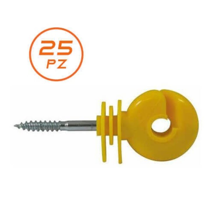 ISOLATORE ANELLO GIALLO PER LEGNO 25PZ