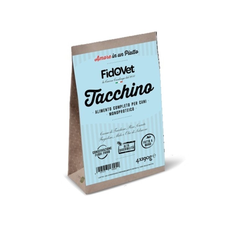 FIDOVET MENU FRESCO DOG TACCHINO 4X190G