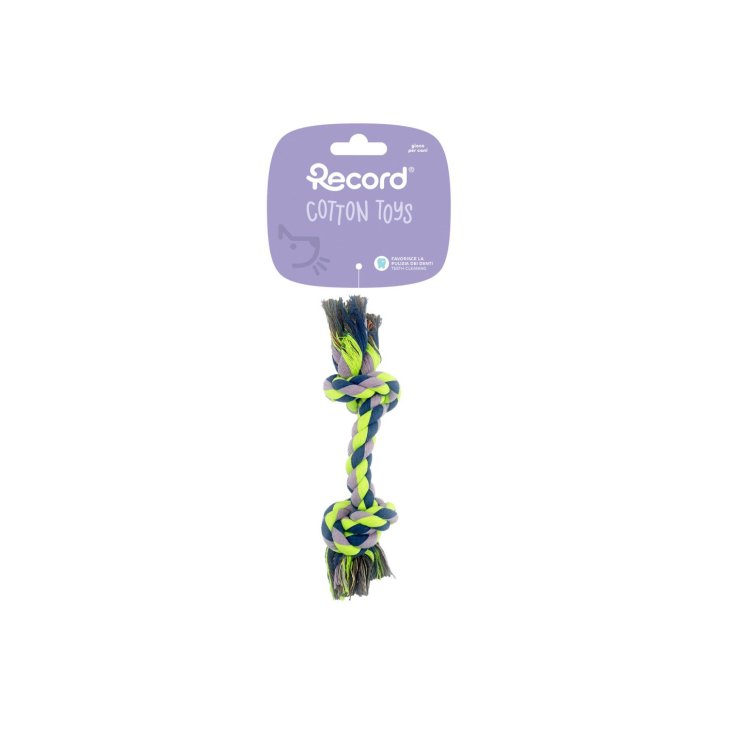 RECORD OSSO IN COTONE VERDE, LILLA, BLU