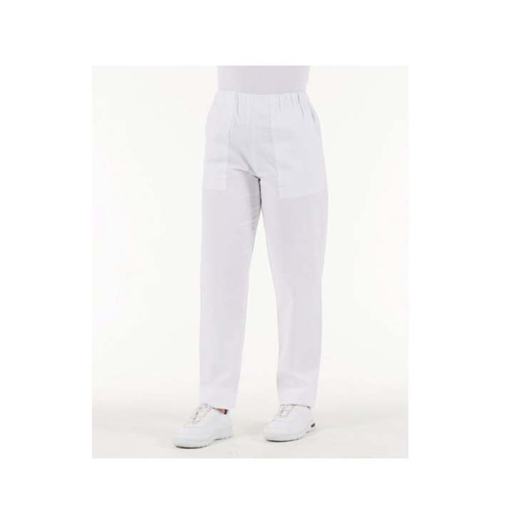 PANTALONE COTONE BIANCO M