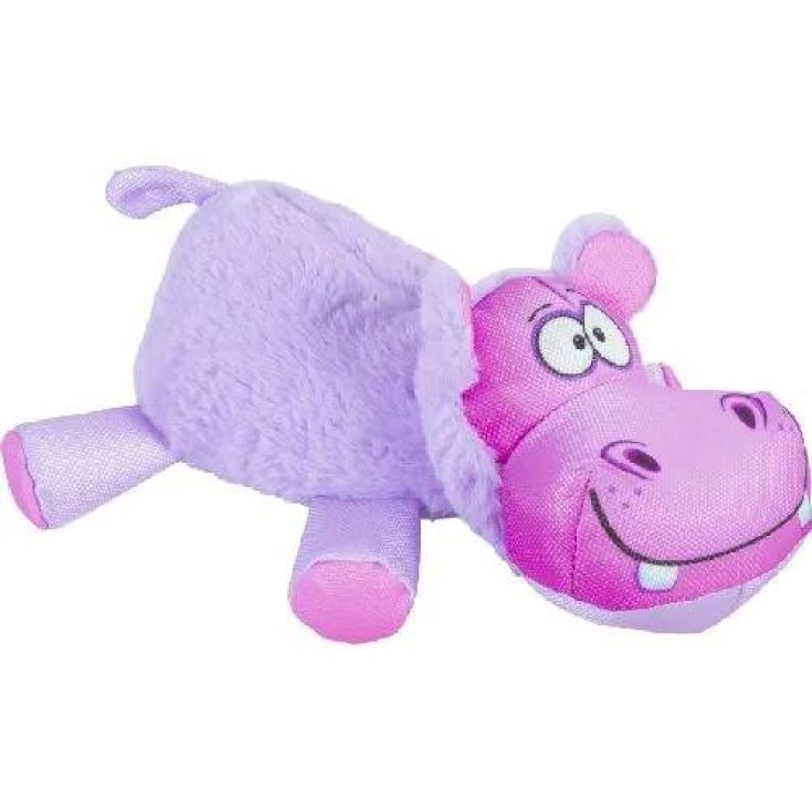 GIOCO CANE IPPOPOTAMO ROSA 17X10X7CM
