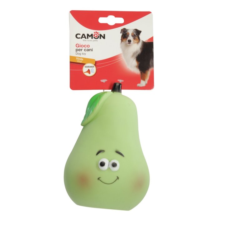 GIOCO CANE PERA VINILE C/SQUEAKER 16CM