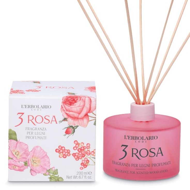 Fragranza per Legni Profumati 3 Rosa L'Erbolario 200ml