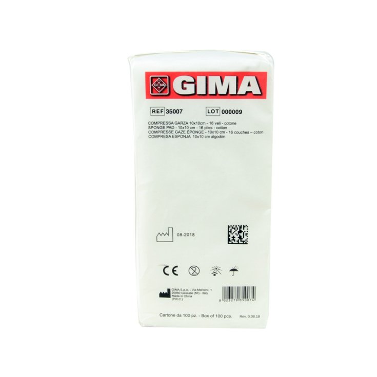 Garza 16strati 20fili 10x10cm GIMA 100 Pezzi