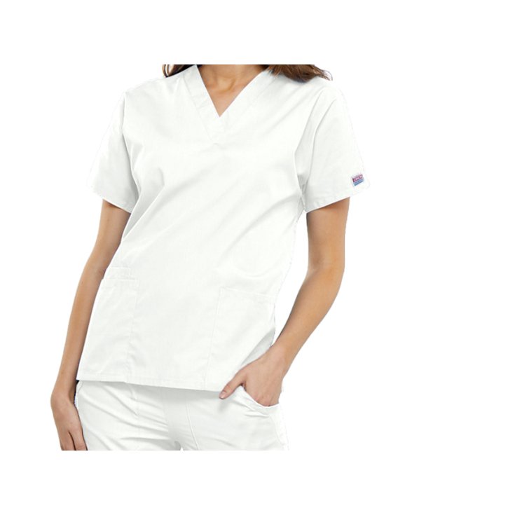 Casacca Scollo A V Cherokee Originals - Donna XS - Bianco GIMA