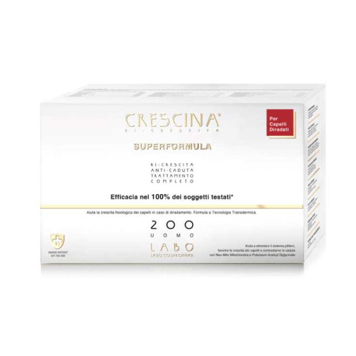 Crescina Ricrescita Super Formula 200 Uomo 20+20 Fiale