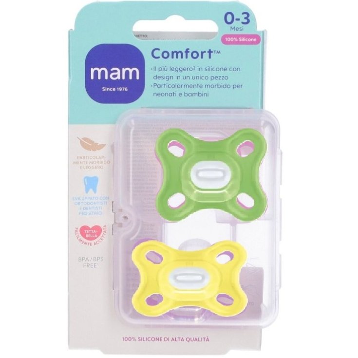 Succhietto 0-3M Silicone Neutro MAM Comfort 2 Pezzi
