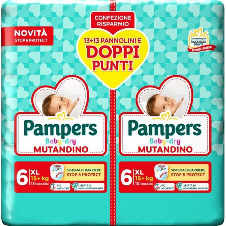 Pannolini Baby-Dry Mutandino XL Duo Pampers 26 Pezzi