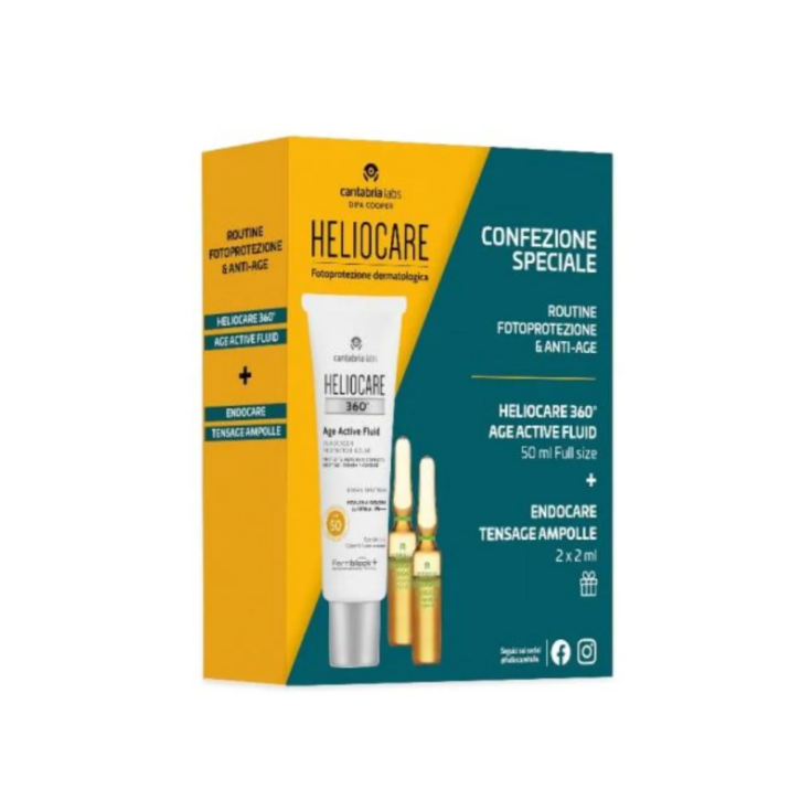 Cantabria Labs Difa Cooper Heliocare 360&deg; Age Active Fluid + Endocare Tensage 1 Set