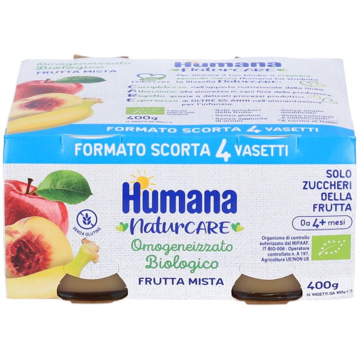 NaturCare Omogeneizzato Di Frutta Mista Bio Humana 4 Vasetti