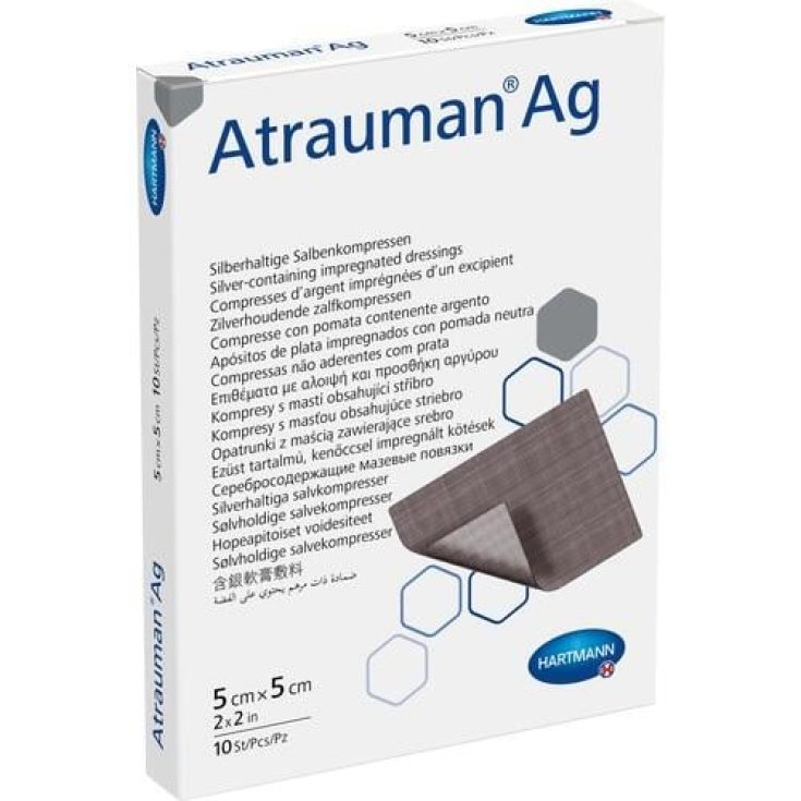 Atrauman Ag 5x5cm Hartmann 10 Pezzi